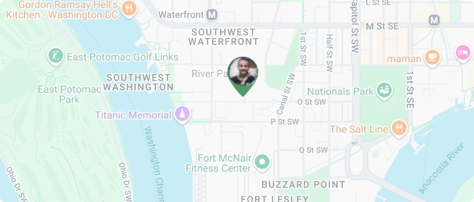 Map of Nik's location in Washington DC